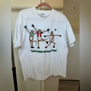 Christmas tee of dancing reindeer